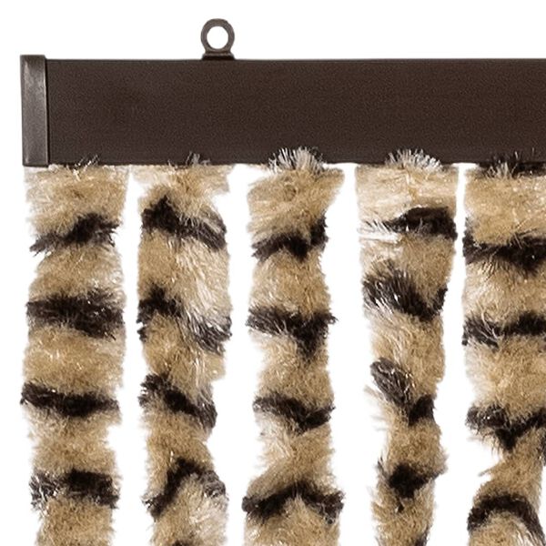 vidaXL Skord&yacute;ratjald Drappa&eth; og Br&uacute;n 100x230 cm &THORN;r&aelig;&eth;ir