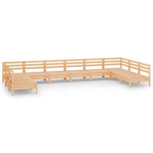 vidaXL 10 Parta Gar&eth;s&oacute;fasett Gegnheil Fura