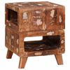vidaXL Endabor&eth; me&eth; hillu Br&uacute;nn 40 x 40 x 49 cm Solid endurheimt tr&eacute;