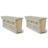 vidaXL Sp&ouml;rfuglah&uacute;s 2 stk. Vi&eth;ur 44x15,5x21,5 cm