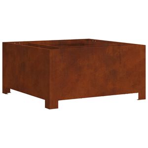 vidaXL Eldurn Br&uacute;nn 60 x 60 x 30 cm Ve&eth;ra&eth; st&aacute;l