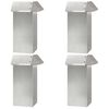 vidaXL Sniglafence 4 pcs Silfur 13,5 x 13,5 x 25 cm Ry&eth;fr&iacute;tt St&aacute;l