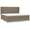 vidaXL H&oacute;lfa&eth; Springr&uacute;m me&eth; D&yacute;nu Br&uacute;ngr&aacute;tt 200x200 cm Efni