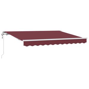 vidaXL H&aelig;gt a&eth; draga saman skyggni burgundy 250 x 200 cm d&uacute;kur