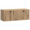 vidaXL Veggfestur sj&oacute;nvarpssk&aacute;pur Handverkseik 78,5 x 31 x 30 cm