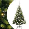 vidaXL Listilega Samanbrj&oacute;ta J&oacute;latr&eacute; 150 LED lj&oacute;s Gr&aelig;nn 120 cm