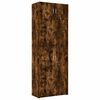 vidaXL Geymslusk&aacute;pur Reyklitu&eth; Eik 80x42,5x225 cm Samsettur Vi&eth;ur