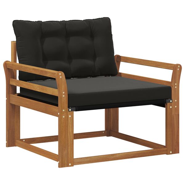 vidaXL &Uacute;ti s&oacute;fasett Fast Acacia tr&eacute; og Textilene N&aacute;tt&uacute;rulegur