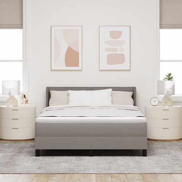 vidaXL Kassi vorinn r&uacute;m me&eth; d&yacute;nu M&oacute;gr&aacute;r 200 x 140 cm P&oacute;l&yacute;ester