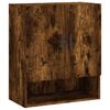 vidaXL Veggfestur Sk&aacute;pur Reyklitu&eth; Eik 60x31x70 cm Samsettur Vi&eth;ur