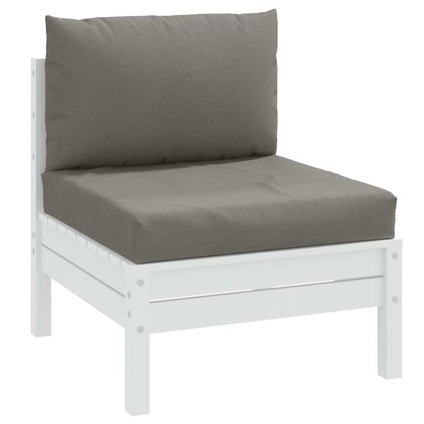 vidaXL Sessur fyrir Pallettus&oacute;fa 2 stk. D&ouml;kkgr&aacute;tt blanda Efnis&aacute;kl&aelig;&eth;i