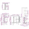 vidaXL Baðherbergis húsgagnasett 4 pcs Brúnn 114 x 43 x 73.5 cm