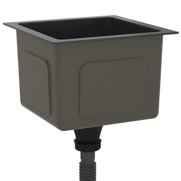 vidaXL Handgerður Eldhúsvaskur Svartur Ryðfrítt Stál