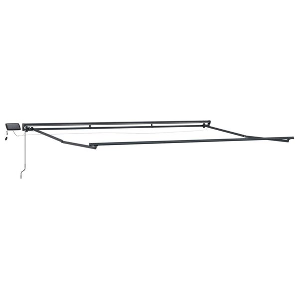 vidaXL Handvirk mark&iacute;sust&ouml;ng me&eth; LED Antras&iacute;t 4 &times; 3,5 m &Aacute;l