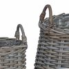 vidaXL Pl&ouml;ntuk&ouml;rfu me&eth; geymslu 2 pcs Gr&aacute;r Lacak Rattan
