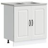 vidaXL Eldh&uacute;s sk&aacute;pur Kalmar Hv&iacute;tt 80 x 46 x 81,5 cm Samsettur vi&eth;ur