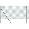 vidaXL Gir&eth;ingarp&oacute;stur Gr&aelig;nn 25 x 1,2 m (60 x 60 mm net) St&aacute;l og PVC