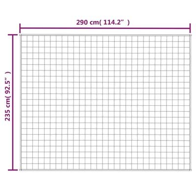 vidaXL Þyngdarteppi Blátt 235x290 cm 11 kg Efni