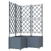 vidaXL Gar&eth;pl&ouml;ntukassi 3 pcs L&eacute;tt gr&aacute;tt 80 x 80 x 143 cm Plast