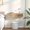 vidaXL vegghilla me&eth; sk&uacute;ffum Artisian Oak 80x34x17 cm Verkfr&aelig;&eth;ivi&eth;ur