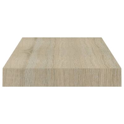 vidaXL Vegghilla með Skúffu Eikarlituð 40x23x3,8 cm MDF