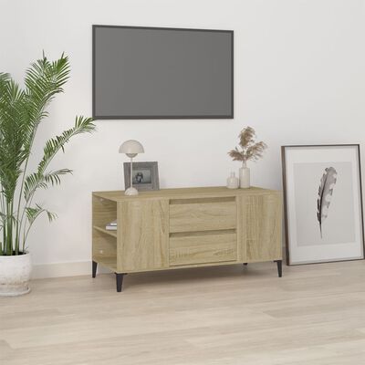 vidaXL Sjónvarpsskápur Sonoma Eik 102x44,5x50 cm Samsettur Viður