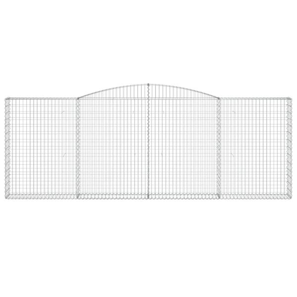 vidaXL Bogadregnir Grj&oacute;tkassar 4 stk. 400x30x140/160 cm Sinkh&uacute;&eth;a&eth; J&aacute;rn