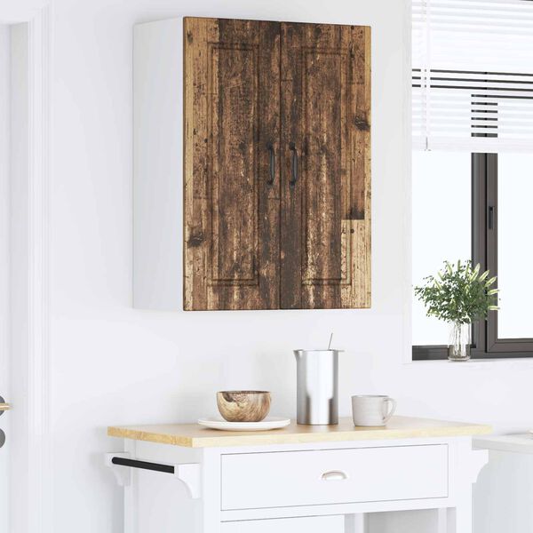 vidaXL Eldh&uacute;s sk&aacute;pur Gamalt timbur 60 x 31 x 80 cm Samsettur vi&eth;ur