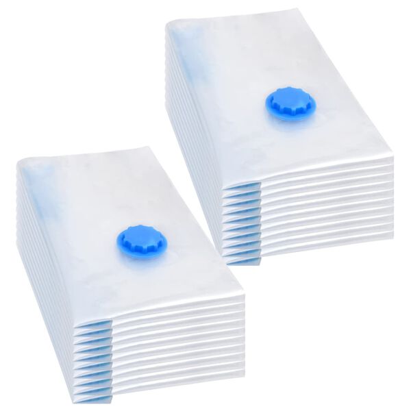 vidaXL Vakúm Ferðapokar Geymsla fyrir Fatnað 60x40 cm 20 stk