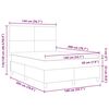 vidaXL LED Box Spring R&uacute;m D&ouml;kk gr&aacute;tt og hv&iacute;tt 140 x 200 cm