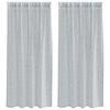 vidaXL Voile gard&iacute;na 2 pcs D&ouml;kk gr&aacute; 175 x 140 cm P&oacute;l&yacute;ester