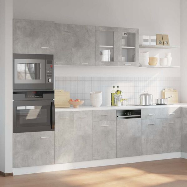 vidaXL Eldhússkápasett 7 Hlutir “Lyon” Steypugrátt