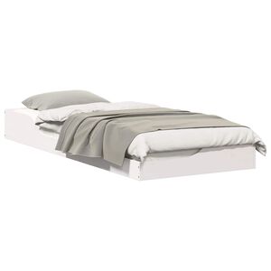 vidaXL Ramsv&iacute;k Hv&iacute;tt 80 x 220 cm Solid furuhikk