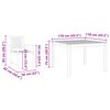 vidaXL Garður borðsett 3 pcs Brúnn Gegnheill akasíuviður