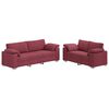 vidaXL S&oacute;fi 2 pcs V&iacute;nrau&eth;ur 219 x 80 x 82 cm d&uacute;kur