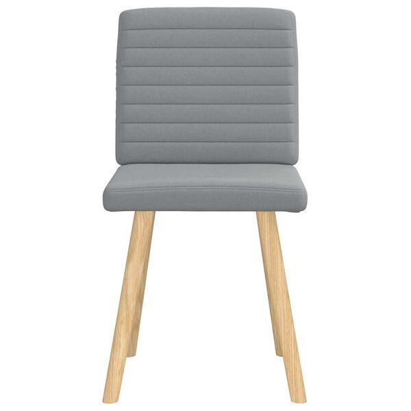 vidaXL Borðstofustólar 2 stk. Ljósgrátt Áklæði