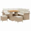 vidaXL Gar&eth;s&oacute;fa sett me&eth; p&uacute;&eth;i me&eth; geymslu 8 pcs Beige og krem