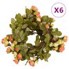 vidaXL Bl&oacute;makransar 6 stk. S&oacute;lsetursrau&eth;ir 215 cm