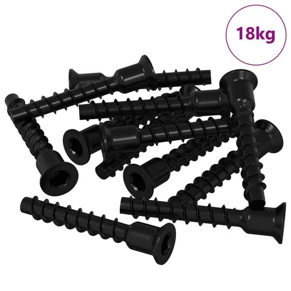 vidaXL Hylkisheftuskr&uacute;fa 3072 pcs Svartur 10 x 40 mm J&aacute;rn
