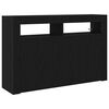 vidaXL Vi&eth;beinteyfla Svartur Eik 116 x 30 x 75 cm Samsettur vi&eth;ur