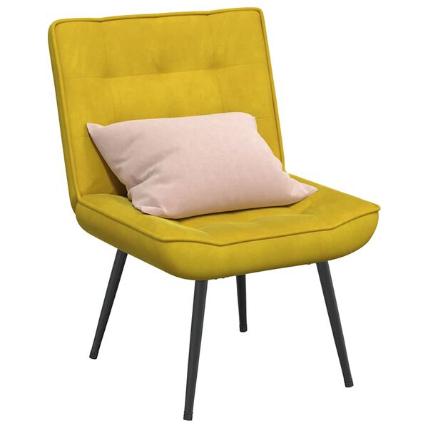 vidaXL sl&ouml;kunarst&oacute;ll Gulur 64x74x84 cm Flauel