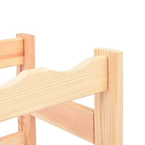 vidaXL Vínrekki fyrir 16 Flöskur Furuviður