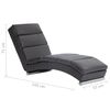 281293 vidaXL Chaise Longue Grey Faux Leather