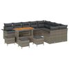 vidaXL Gar&eth;s&oacute;fa sett me&eth; p&uacute;&eth;i me&eth; geymslu me&eth; kodda 13 pcs Gr&aacute;r