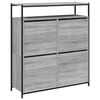 vidaXL Sk&oacute;sk&aacute;pur me&eth; 4 L&oacute;&eth;r&eacute;ttum Sk&uacute;ffum Gr&aacute;r Sonoma 100x34x112 cm
