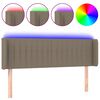 vidaXL LED h&ouml;fu&eth;gafl Taupe 147x16x78/88 cm Efni