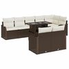 vidaXL S&oacute;tthreinsun a&eth;setur me&eth; p&uacute;&eth;i 9 pcs Br&uacute;nn Poly rattan