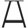 vidaXL sófaborðsfætur A-laga 2 stk svart 50x(42-43) cm stál