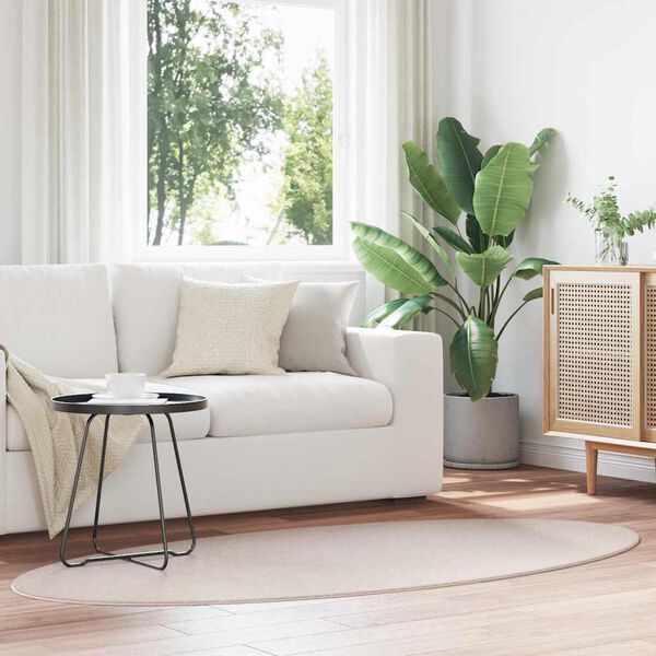 vidaXL Sv&aelig;&eth;isteppi Egglaga HUARTE Sandur 100 x 200 cm 100% p&oacute;l&yacute;ester