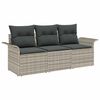 vidaXL S&oacute;fasett me&eth; p&uacute;&eth;i 3 pcs Gr&aacute;r p&oacute;l&yacute;rattan